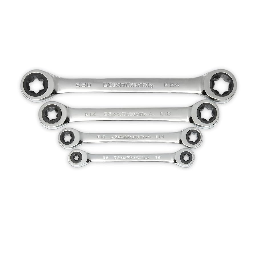 GEARWRENCH 4 Piece Double Box Ratcheting E-Torx Wrench Set